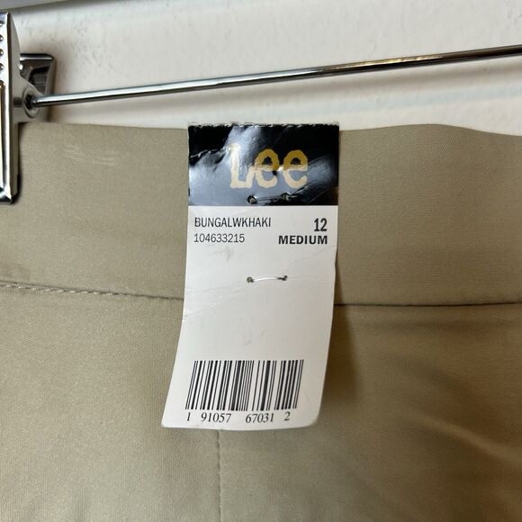 Lee Pants Womens 12 Tan Flex Motion Regular Fit Mid Rise Trouser Classic Career - Picture 5 of 12